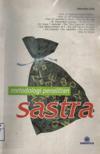 Image of Metodologi penelitian sastra